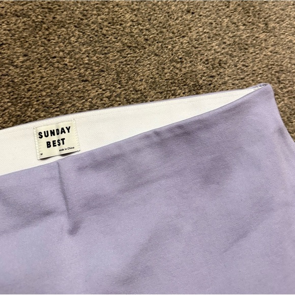 Aritzia Sunday Best Basic Lilac Mini Skirt Size M - Picture 3 of 4